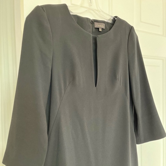 T. Babaton Black V-Neck 3/4 Sleeve Mini Dress Size 0 - Picture 12 of 16